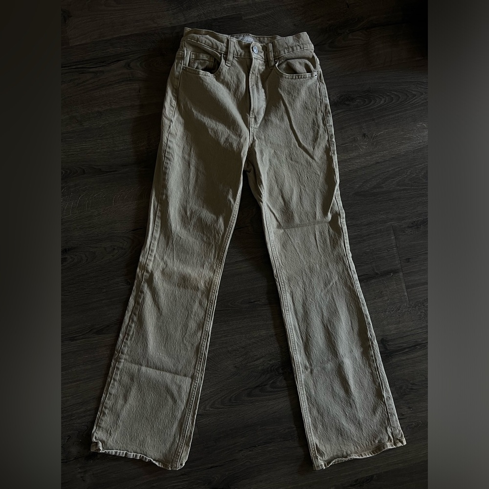Tan flare jeans